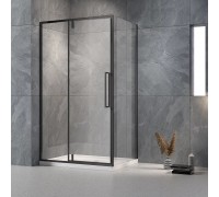 Душевой уголок Veconi Rovigo RV-034B 110х70х195 RV034B-11070-01-C7 профиль черный/матовый, стекло прозрачное