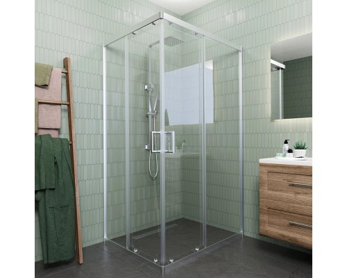 Душевой уголок Veconi Rovigo RV-10 100х90х195 RV10-10090-01-C5 профиль хром, стекло прозрачное