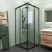 Душевой уголок Veconi Rovigo RV-13 90х90х195 RV13-90-01-C5 профиль черный/матовый, стекло прозрачное