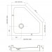 Душевой уголок Veconi Rovigo RV-36GR 90х90х195 RV36GR-90-01-C5 профиль брашированный графит, стекло прозрачное