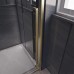 Душевой уголок Veconi Premium Trento PTC-SP-30G 140х100х200 PTC30-SP-140100-G-01-C4 профиль брашированное золото, стекло прозрачное