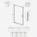 Душевая дверь Veconi Ottimo P30 B 90x190 OP30B-90-07-C9 профиль черный/матовый, стекло матовое