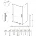 Душевой уголок Veconi Ottimo P30SP GR 90х70х190 OP30GR-SP-9070-01-C9 профиль графит брашированный, стекло прозрачное