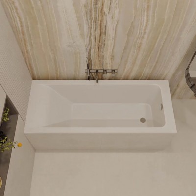 Ванна из искусственного камня Veconi Solita Slim Matt 160х70 белый/матовый SLTSLIM16070M (79 кг)