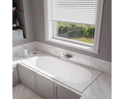 Ванна из искусственного камня Veconi Stampo Slim Matt 170х70 белый/матовый STMSLIM17070M (94 кг)