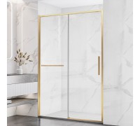 Душевая дверь Vincea Slim Soft 120х200 VDS-1SS120CLG профиль брашированное золото, стекло прозрачное