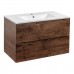 Тумба под раковину Vincea Mia 800 R.Wood VMC-2MC800RW Темное дерево