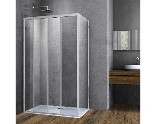 Душевой уголок Vincea Soft 120х80х195 VSR-3SO8012CL профиль хром, стекло прозрачное
