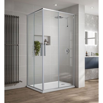 Душевой уголок Vincea Slim-U 100х80х200 VSS-2SU8010CL профиль хром, стекло прозрачное