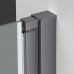 Душевая дверь Vincea Alpha 80х195 VDP-3AL800CLGM профиль вороненая сталь, стекло прозрачное