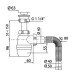 Сифон для раковины Wirquin 30718050 с нержавеющей решеткой и гибкой трубой