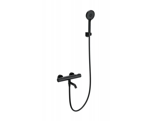 Смеситель Wonzon & Woghand WW-B3029-A1-MB для ванны и душа с термостатом, черный/матовый