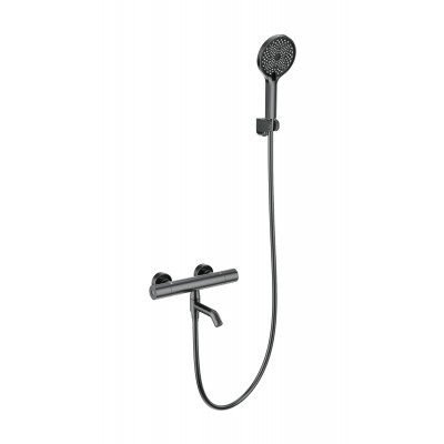 Смеситель Wonzon & Woghand INN 1 WW-B3013-A1-BGG для ванны и душа с термостатом, темный графит