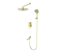 Душевая система Wonzon & Woghand Frame WW-88939010-BG встраиваемая, брашированное золото