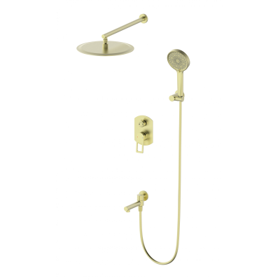 Душевая система Wonzon & Woghand Frame WW-88939010-BG встраиваемая, брашированное золото