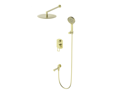 Душевая система Wonzon & Woghand Frame WW-88939010-BG встраиваемая, брашированное золото