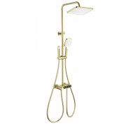 Душевая система Wonzon & Woghand Muse Corno WW-B3112-BG с термостатом, брашированное золото