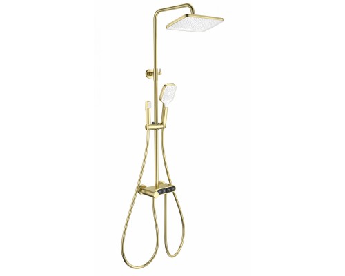 Душевая система Wonzon & Woghand Muse Corno WW-B3112-BG с термостатом, брашированное золото