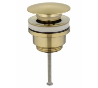 Донный клапан для раковины Wonzon & Woghand WW-88SS07-BG без перелива 1 1/4, брашированное золото