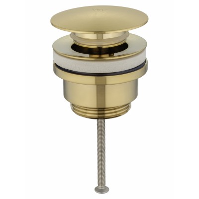 Донный клапан для раковины Wonzon & Woghand WW-88SS07-BG без перелива 1 1/4, брашированное золото