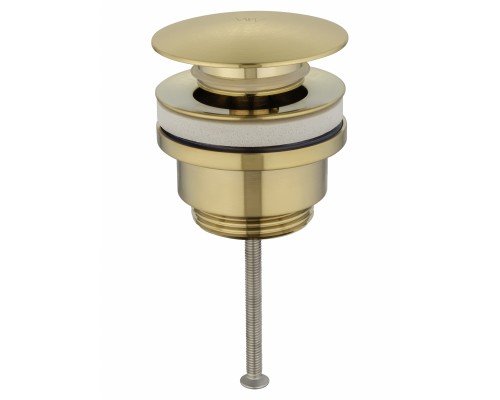 Донный клапан для раковины Wonzon & Woghand WW-88SS07-BG без перелива 1 1/4, брашированное золото