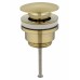 Донный клапан для раковины Wonzon & Woghand WW-88SS07-BG без перелива 1 1/4, брашированное золото