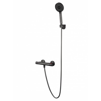 Смеситель Wonzon & Woghand INN 5 WW-B2005-A-BGG для душа с термостатом, темный графит