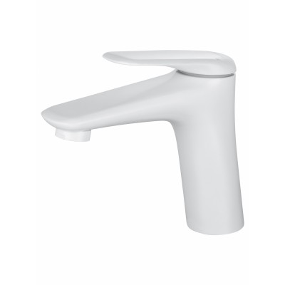 Смеситель Wonzon & Woghand Elbe WW-A41222-MW для раковины, белый/матовый