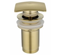 Донный клапан для раковины Wonzon & Woghand WW-88SS08-BG без перелива 1 1/4, брашированное золото