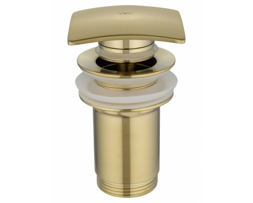 Донный клапан для раковины Wonzon & Woghand WW-88SS08-BG без перелива 1 1/4, брашированное золото