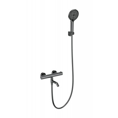 Смеситель Wonzon & Woghand INN 3 WW-B2065-A1-BGG для ванны и душа с термостатом, темный графит