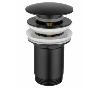 Донный клапан для раковины Wonzon & Woghand WW-88SS09-MB без перелива 1 1/4, черный/матовый