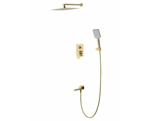 Душевая система Wonzon & Woghand Edge WW-88939003-BG встраиваемая, брашированное золото