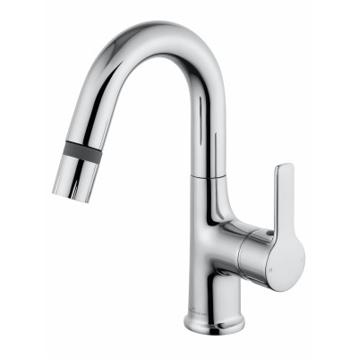 Смеситель Wonzon & Woghand WW-FE01L212-CR для раковины с выдвижным изливом, хром