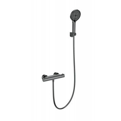 Смеситель Wonzon & Woghand INN 3 WW-B2003-A-BGG для душа с термостатом, темный графит