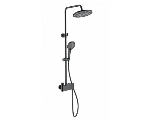Душевая система Wonzon & Woghand Muse Corno WW-B3110-MB с термостатом, черный/матовый