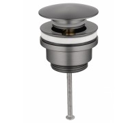 Донный клапан для раковины Wonzon & Woghand WW-88SS07-BGM без перелива 1 1/4, темный графит