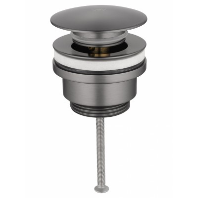 Донный клапан для раковины Wonzon & Woghand WW-88SS07-BGM без перелива 1 1/4, темный графит