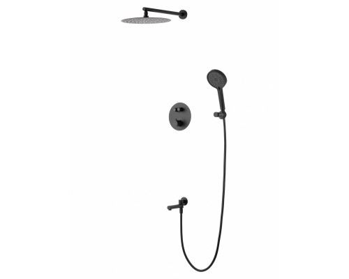 Душевая система Wonzon & Woghand Stick WW-88929010-MB встраиваемая с термостатом, черный/матовый