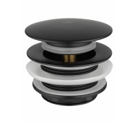 Донный клапан для ванны Wonzon & Woghand WW-SS105-MB 1 1/2 черный/матовый