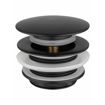 Донный клапан для ванны Wonzon & Woghand WW-SS105-MB 1 1/2 черный/матовый