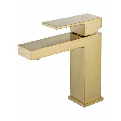 Смеситель Wonzon & Woghand Cube WW-88139016-BG для раковины, брашированное золото