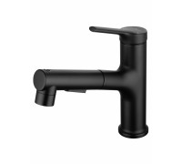 Смеситель Wonzon & Woghand WW-A40862-MB для раковины с выдвижным изливом, черный/матовый