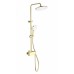 Душевая система Wonzon & Woghand Muse Corno WW-B3110-BG с термостатом, брашированное золото