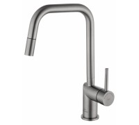 Смеситель Wonzon & Woghand WW-6018-BS для кухонной мойки с выдвижным изливом, брашированный никель