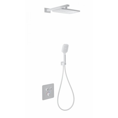 Душевая система Wonzon & Woghand WW-B4003-MW встраиваемая с термостатом, белый/матовый