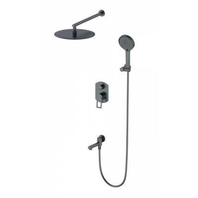 Душевая система Wonzon & Woghand Frame WW-88939010-BGM встраиваемая, темный графит