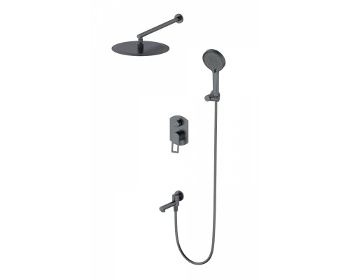 Душевая система Wonzon & Woghand Frame WW-88939010-BGM встраиваемая, темный графит