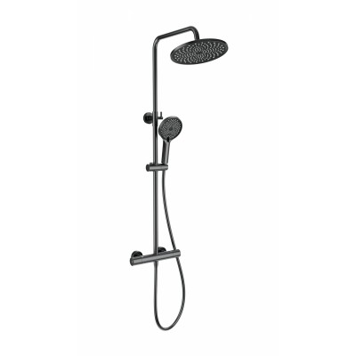 Душевая система Wonzon & Woghand INN 1 WW-B3013-T1-BGG с термостатом, темный графит
