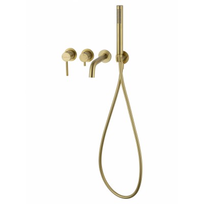 Смеситель Wonzon & Woghand Stick WW-889017-BG встраиваемый для ванны и душа, брашированное золото